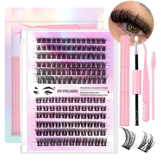 DIY Lash Clusters Kit – Salon Look at Home (12 Rows / 150 Pcs)